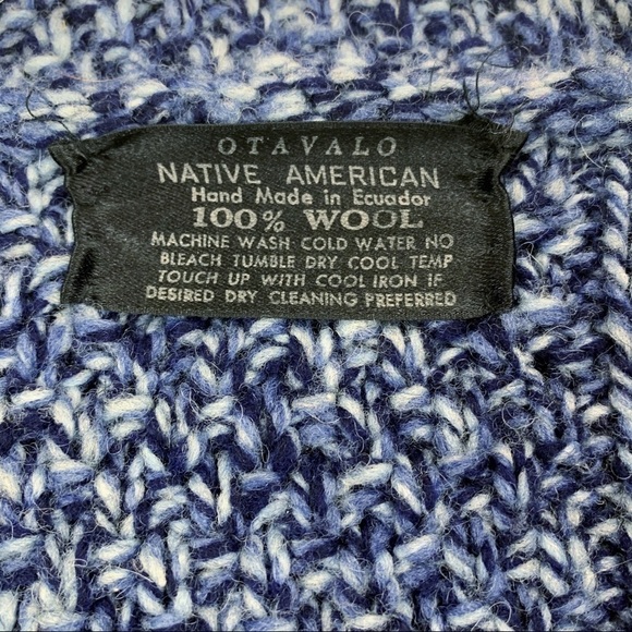 Otavalo Native American Wool ZipUp Hooded Cardigan - Picture 6 of 8